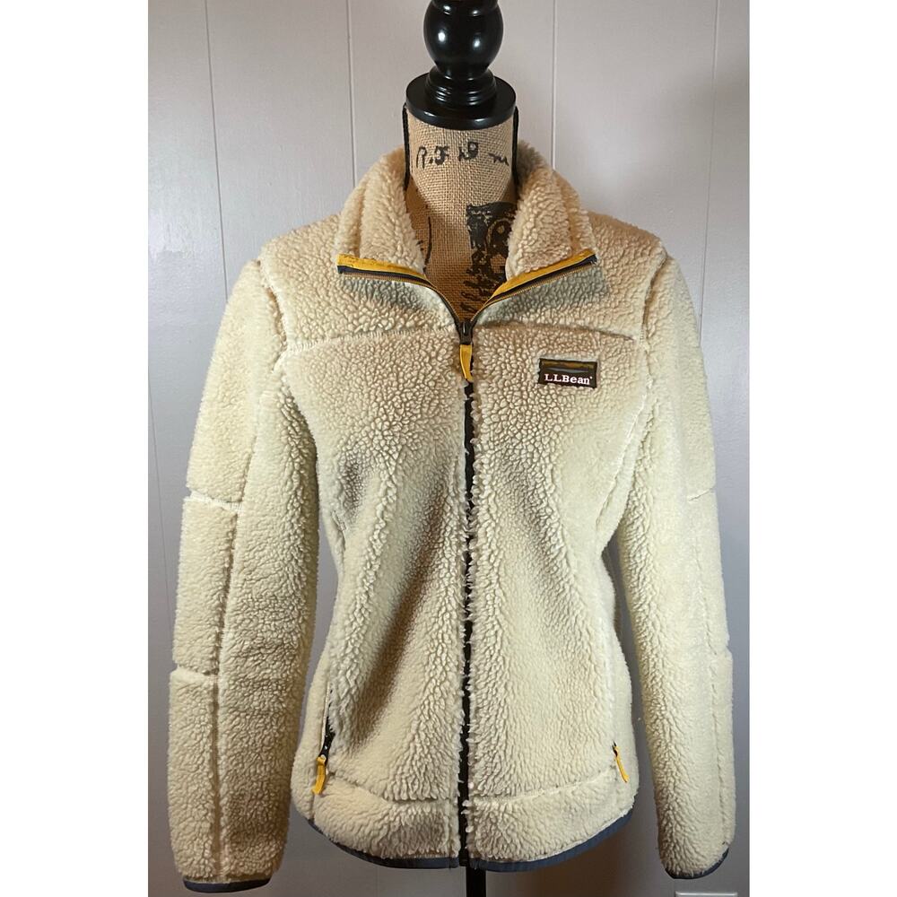 L.L. Bean Mountain Deep Pile Fleece Zip Up Jacket